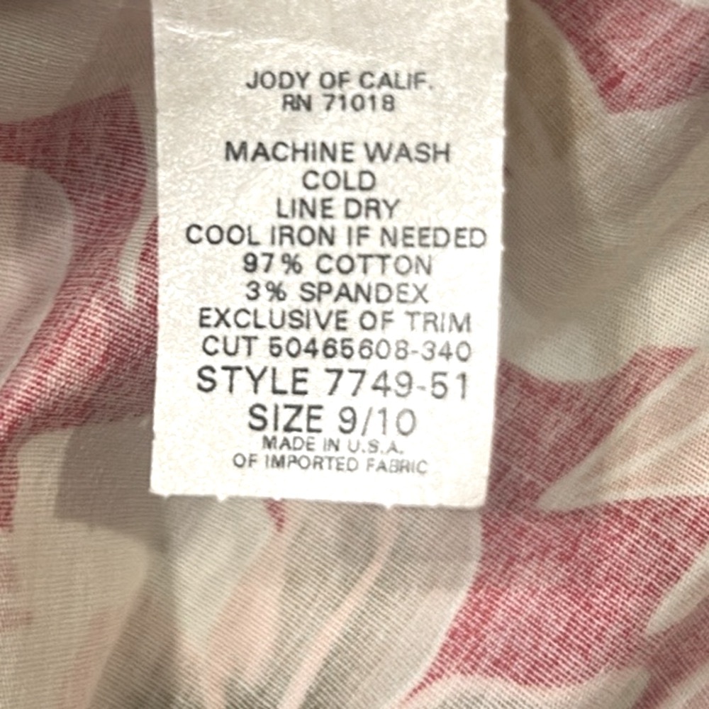 Vintage Jody of California Floral & Lace Box Pleat Cottagecore Dress - Picture 12 of 13